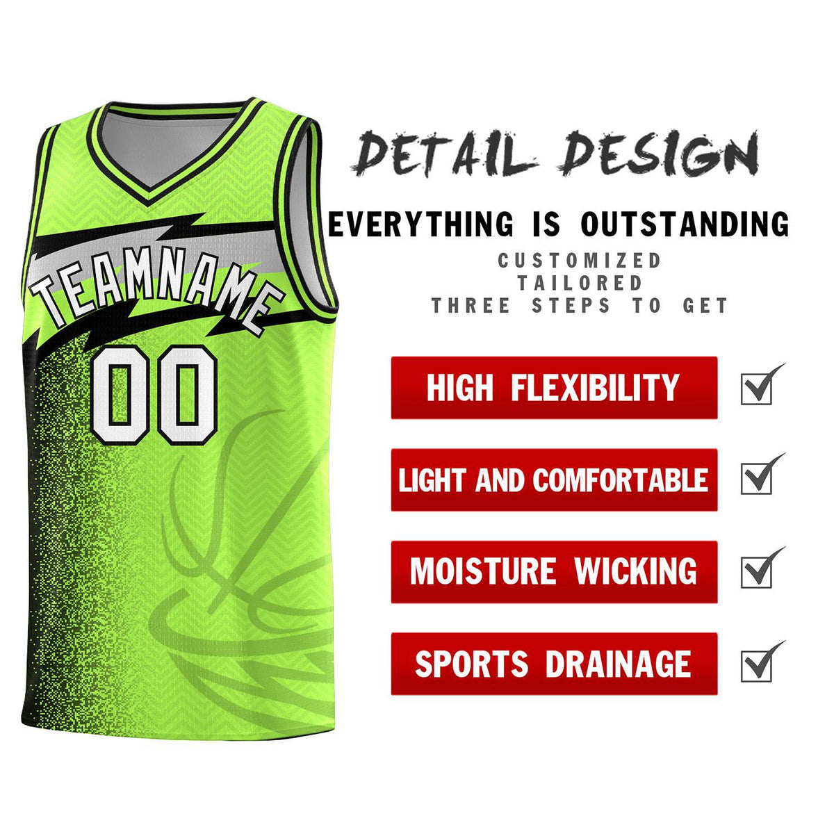 Custom Neon Green Dot Scatter Graffiti Pattern Sports Uniform Basketball Jersey|KXKSHOP