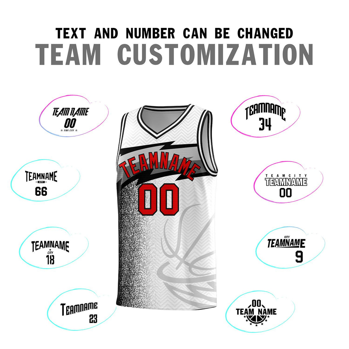 Custom White Dot Scatter Graffiti Pattern Sports Uniform Basketball Jersey|KXKSHOP
