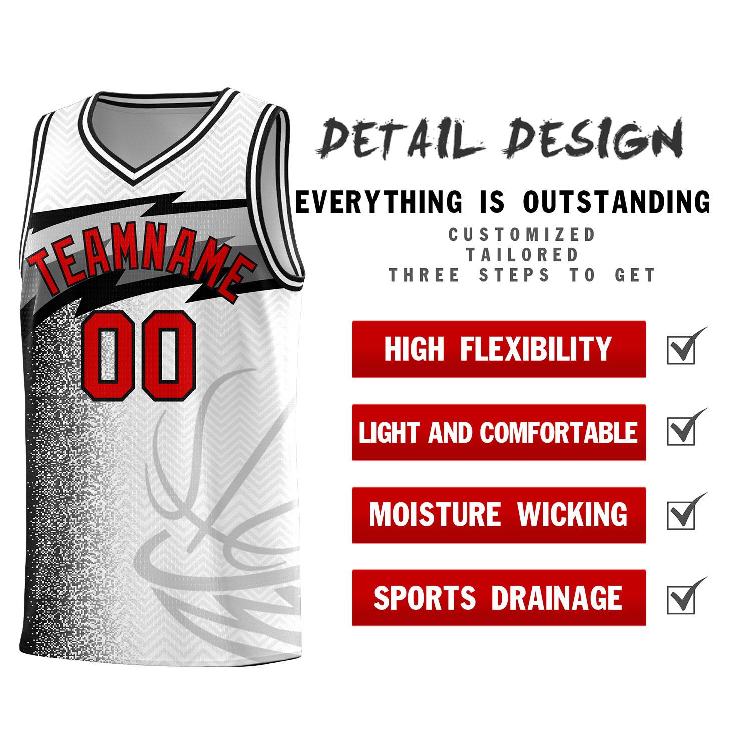 Custom White Dot Scatter Graffiti Pattern Sports Uniform Basketball Jersey|KXKSHOP