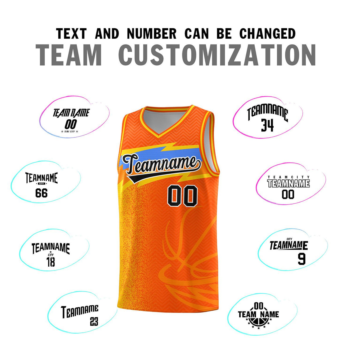 Custom Orange Dot Scatter Graffiti Pattern Sports Uniform Basketball Jersey|KXKSHOP