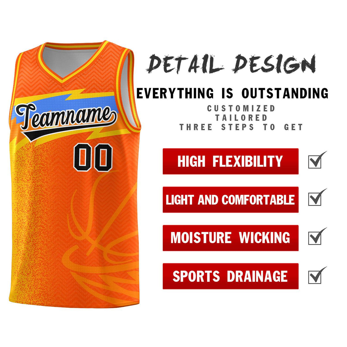 Custom Orange Dot Scatter Graffiti Pattern Sports Uniform Basketball Jersey|KXKSHOP