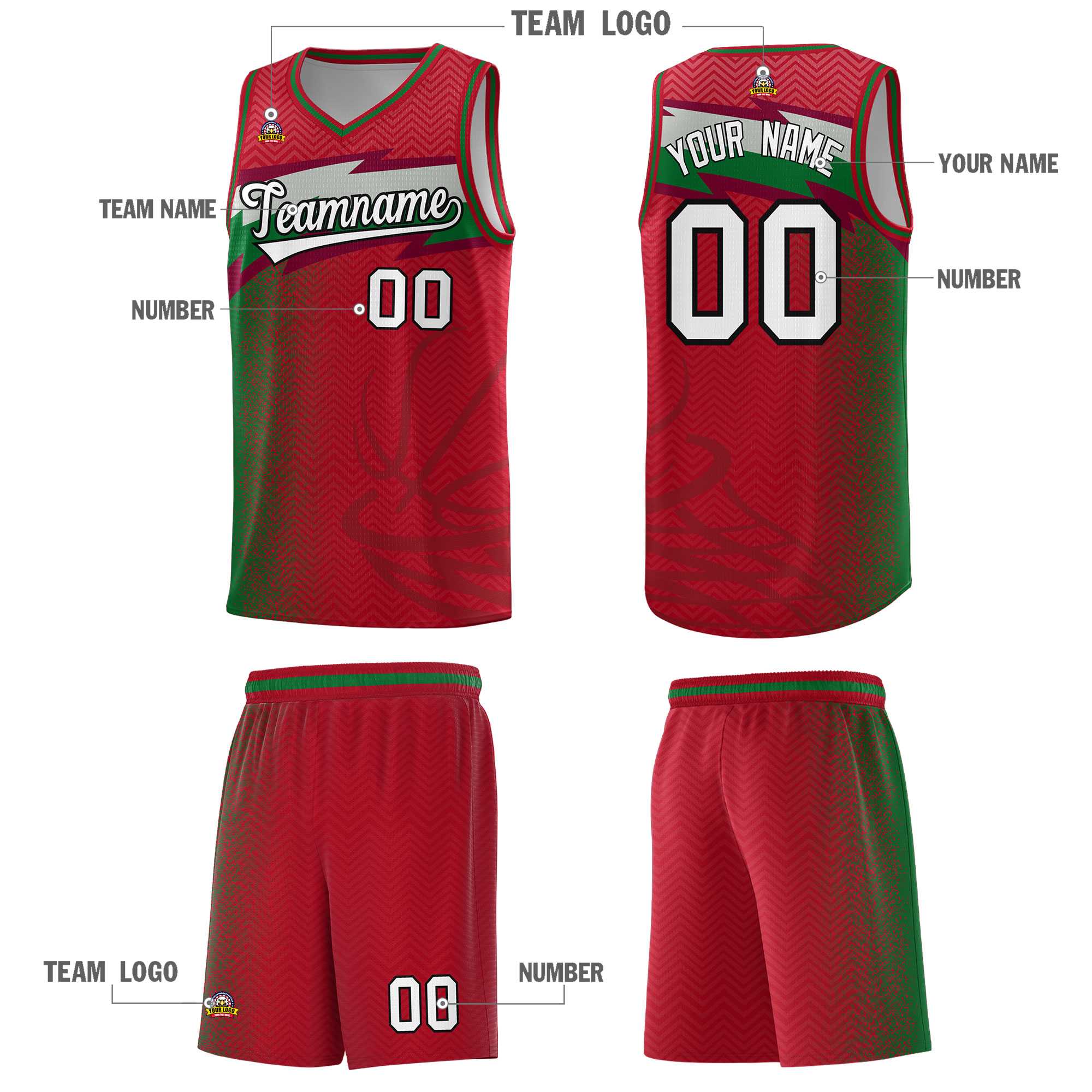 Custom Red Dot Scatter Graffiti Pattern Sports Uniform Basketball Jersey|KXKSHOP