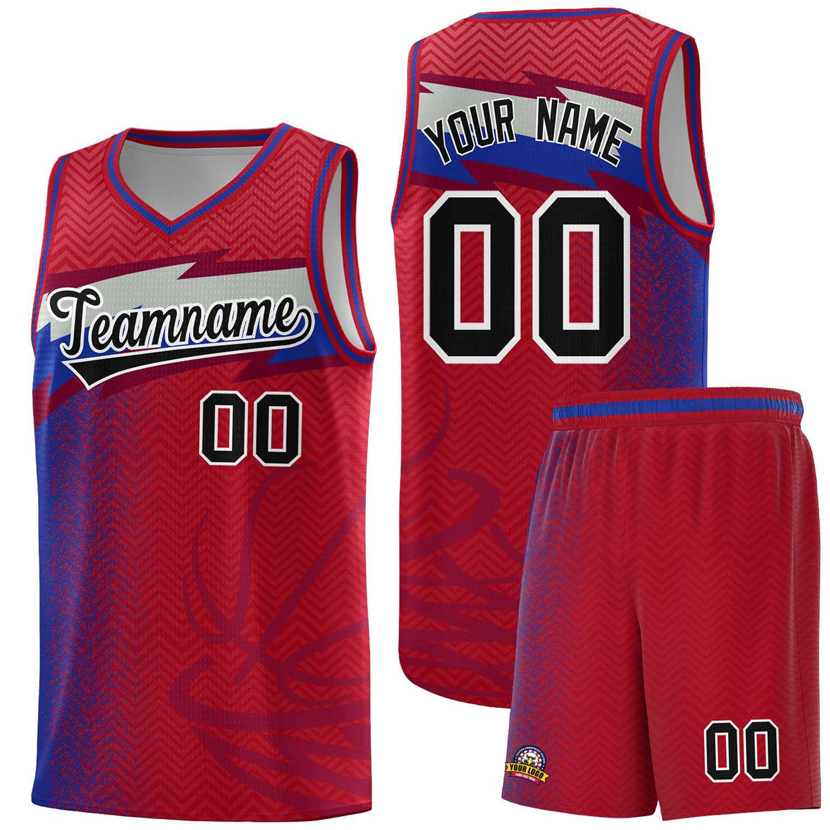 Custom Red Dot Scatter Graffiti Pattern Sports Uniform Basketball Jersey|KXKSHOP