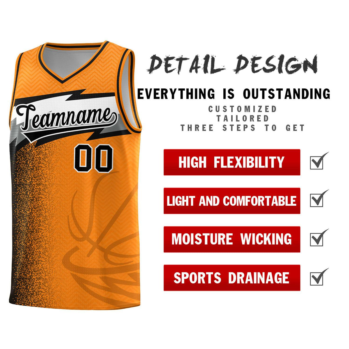 Custom Broncos Orange Dot Scatter Graffiti Pattern Sports Uniform Basketball Jersey|KXKSHOP