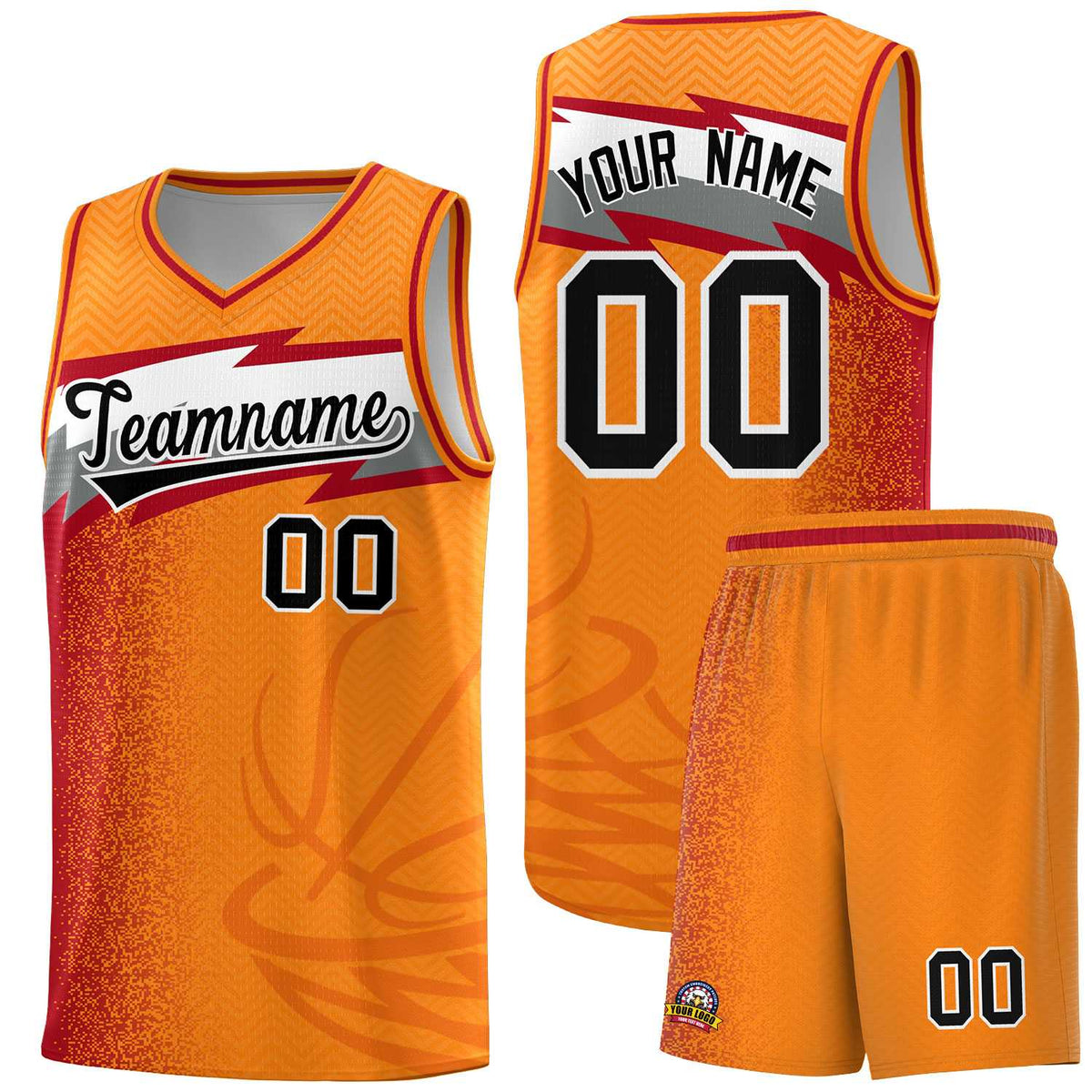 Custom Broncos Orange Dot Scatter Graffiti Pattern Sports Uniform Basketball Jersey|KXKSHOP