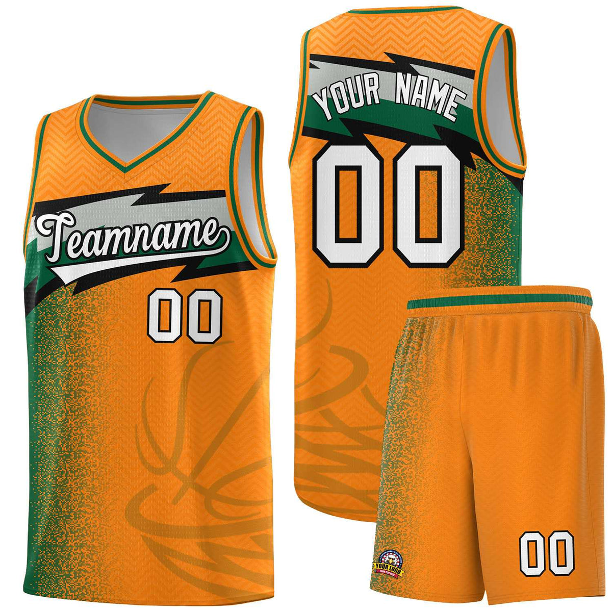 Custom Broncos Orange Dot Scatter Graffiti Pattern Sports Uniform Basketball Jersey|KXKSHOP