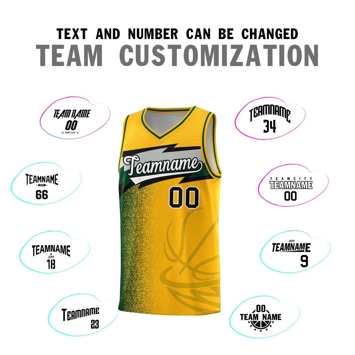 Custom Gold Dot Scatter Graffiti Pattern Sports Uniform Basketball Jersey|KXKSHOP