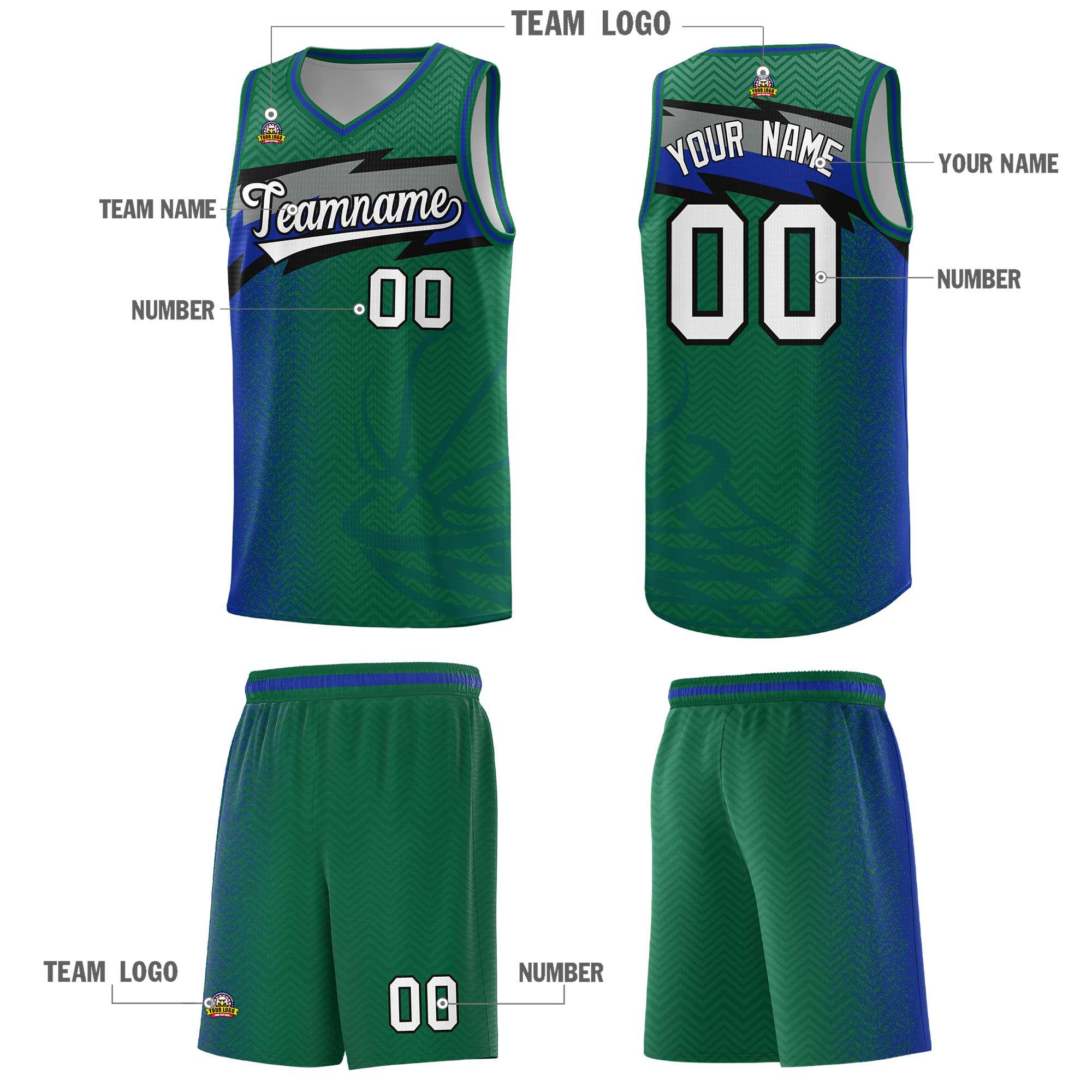 Custom Kelly Green Dot Scatter Graffiti Pattern Sports Uniform Basketball Jersey|KXKSHOP
