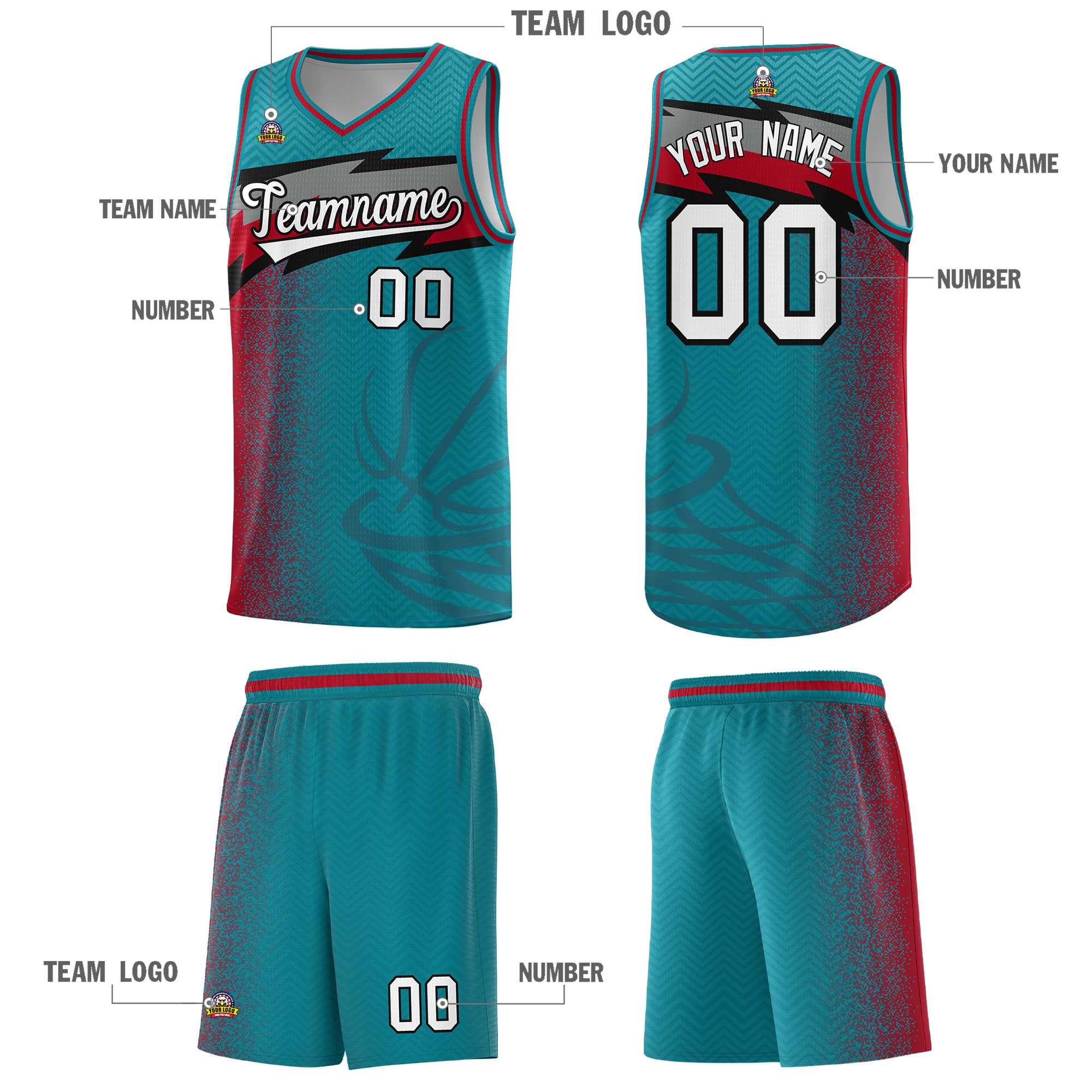 Custom Aqua Dot Scatter Graffiti Pattern Sports Uniform Basketball Jersey|KXKSHOP