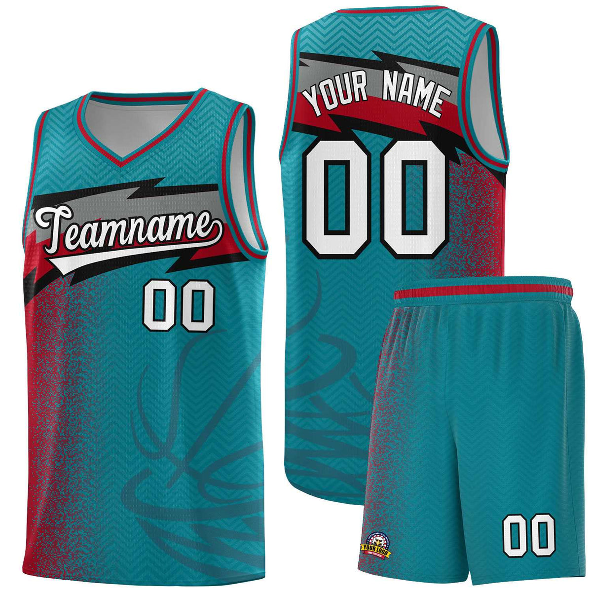 Custom Aqua Dot Scatter Graffiti Pattern Sports Uniform Basketball Jersey|KXKSHOP