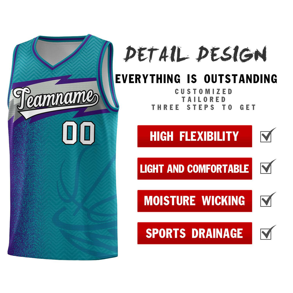 Custom Aqua Dot Scatter Graffiti Pattern Sports Uniform Basketball Jersey|KXKSHOP