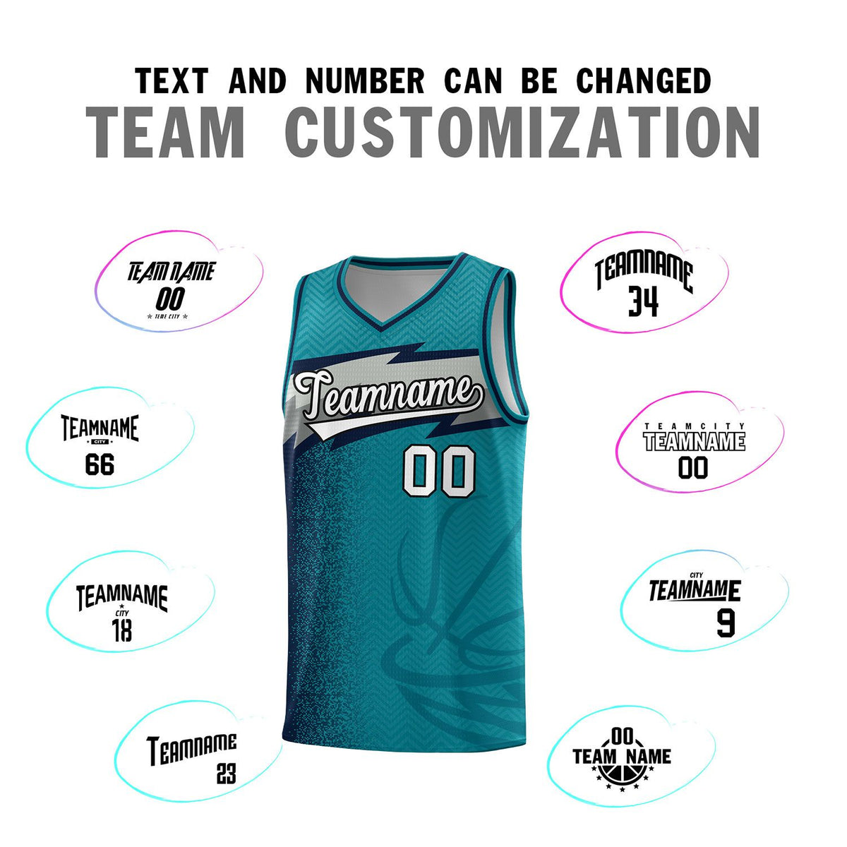 Custom Aqua Dot Scatter Graffiti Pattern Sports Uniform Basketball Jersey|KXKSHOP