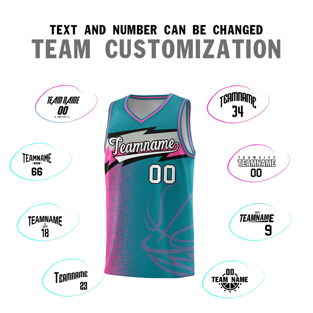 Custom Aqua Dot Scatter Graffiti Pattern Sports Uniform Basketball Jersey|KXKSHOP