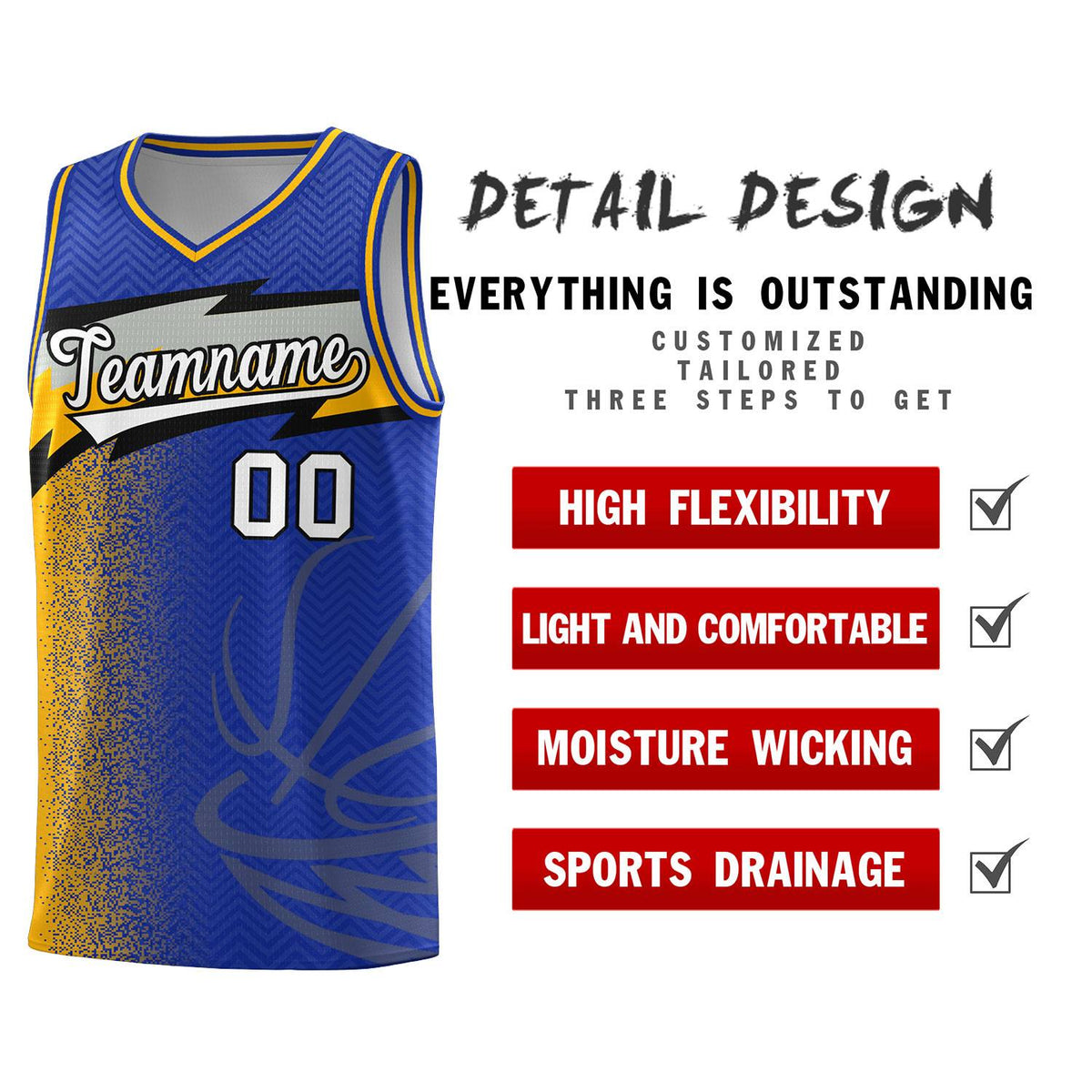 Custom Royal Dot Scatter Graffiti Pattern Sports Uniform Basketball Jersey|KXKSHOP