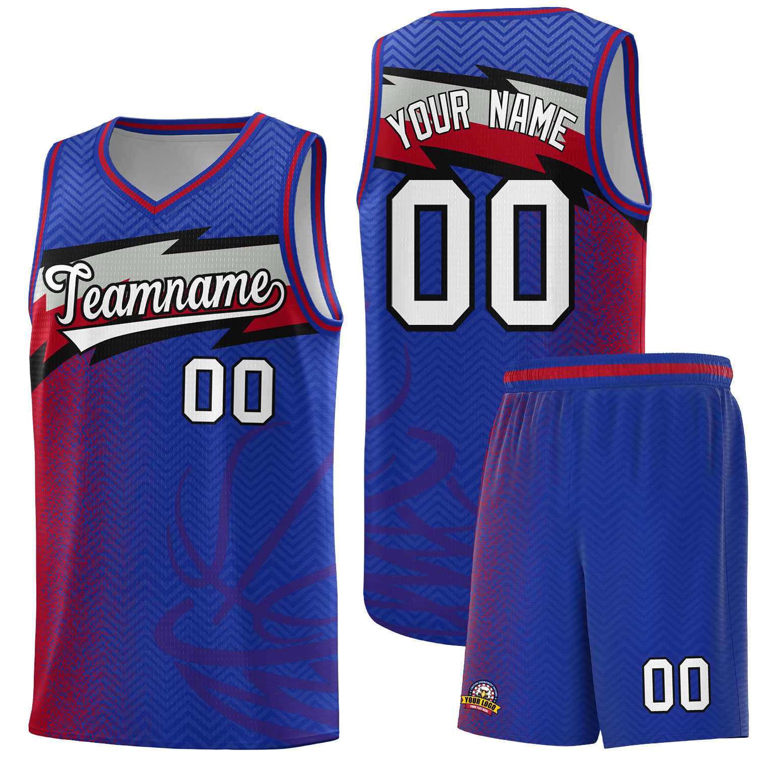 Custom Royal Dot Scatter Graffiti Pattern Sports Uniform Basketball Jersey|KXKSHOP