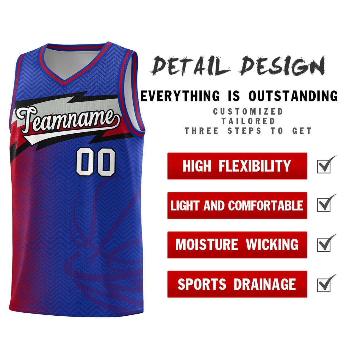 Custom Royal Dot Scatter Graffiti Pattern Sports Uniform Basketball Jersey|KXKSHOP