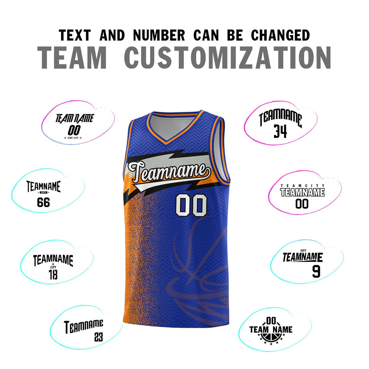 Custom Royal Dot Scatter Graffiti Pattern Sports Uniform Basketball Jersey|KXKSHOP