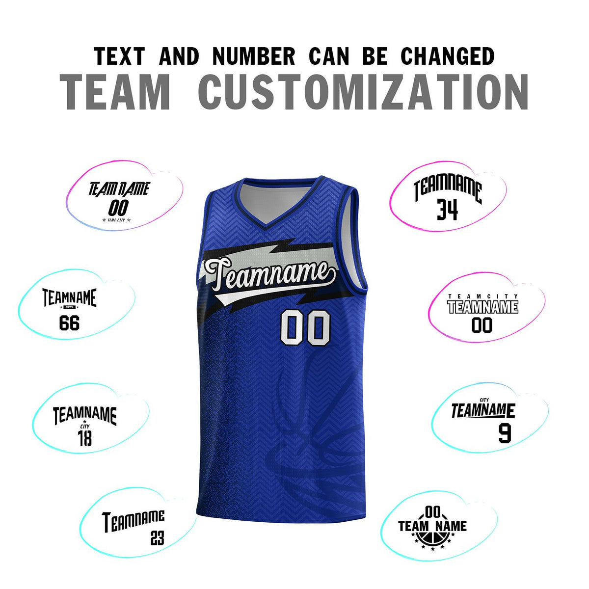 Custom Royal Dot Scatter Graffiti Pattern Sports Uniform Basketball Jersey|KXKSHOP