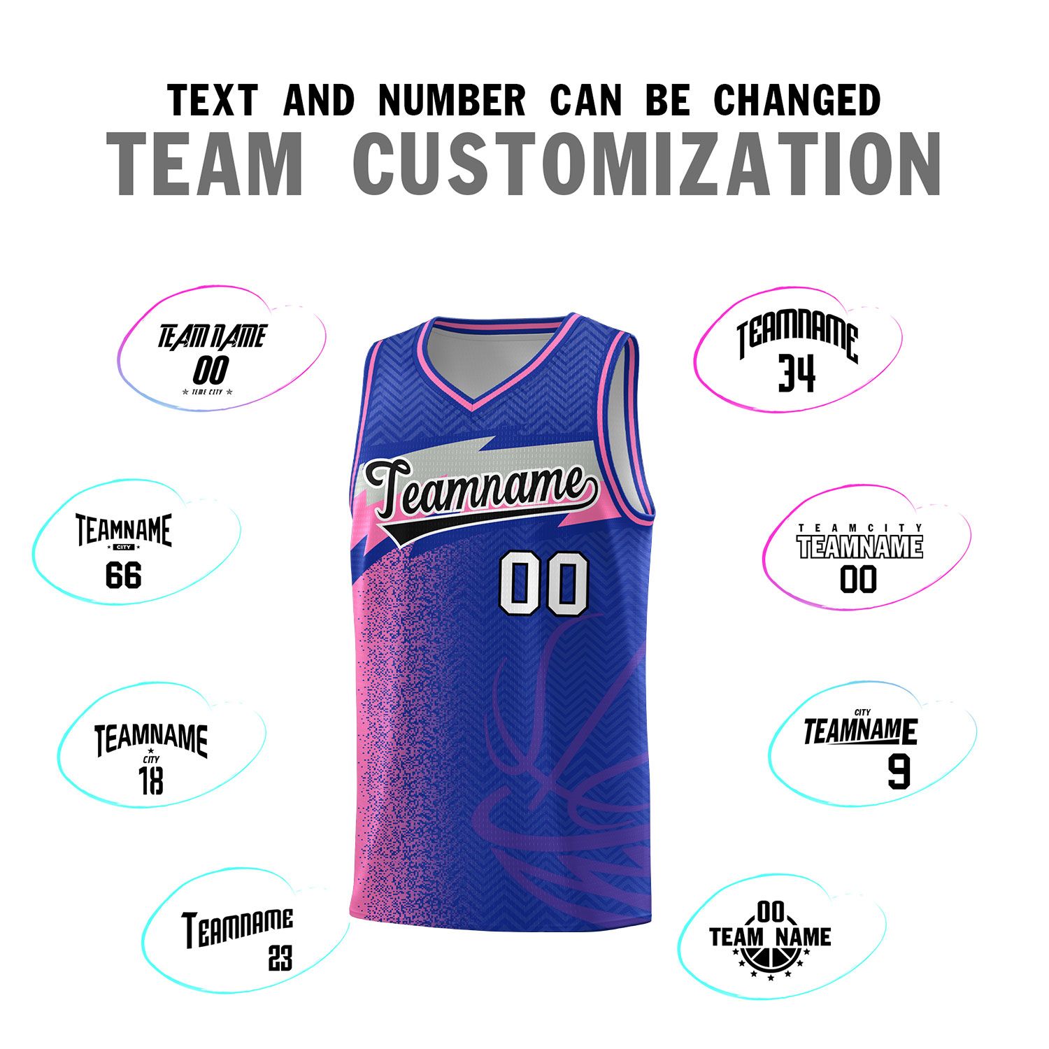 Custom Royal Dot Scatter Graffiti Pattern Sports Uniform Basketball Jersey|KXKSHOP