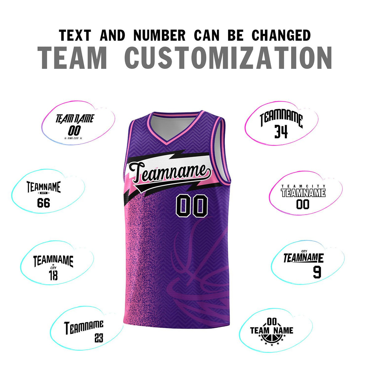 Custom Purple Dot Scatter Graffiti Pattern Sports Uniform Basketball Jersey|KXKSHOP