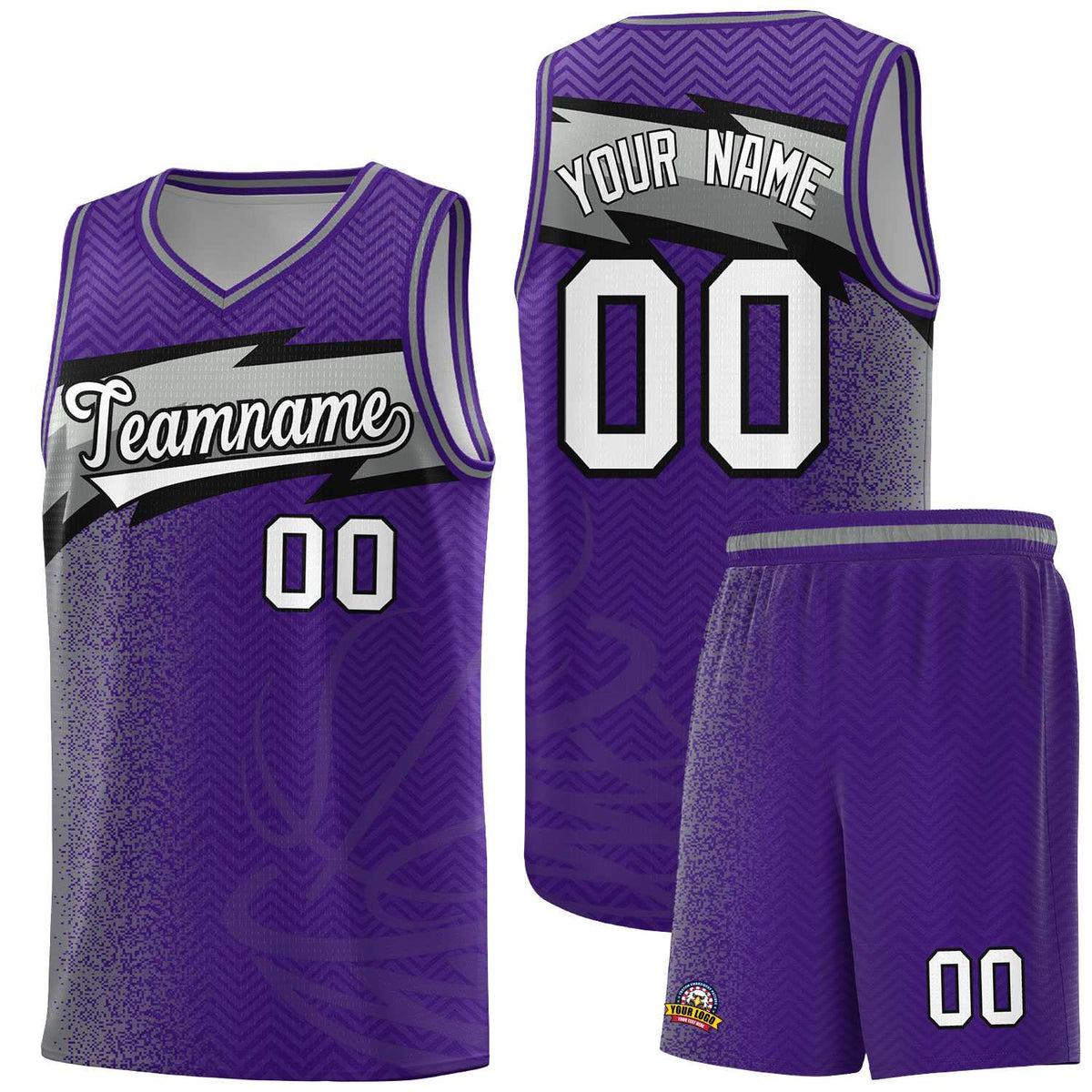 Custom Purple Dot Scatter Graffiti Pattern Sports Uniform Basketball Jersey|KXKSHOP