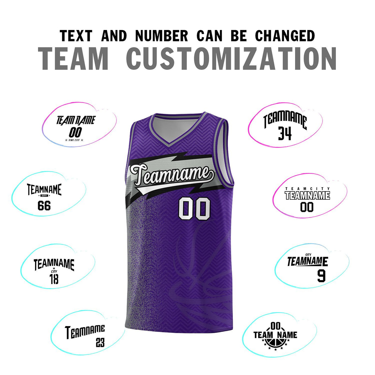 Custom Purple Dot Scatter Graffiti Pattern Sports Uniform Basketball Jersey|KXKSHOP