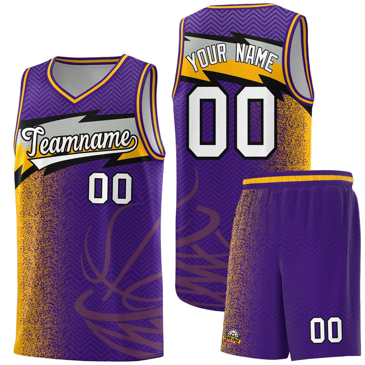 Custom Purple Dot Scatter Graffiti Pattern Sports Uniform Basketball Jersey|KXKSHOP