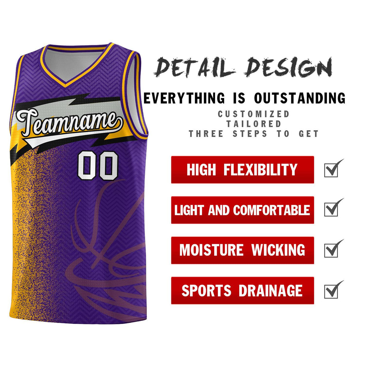 Custom Purple Dot Scatter Graffiti Pattern Sports Uniform Basketball Jersey|KXKSHOP