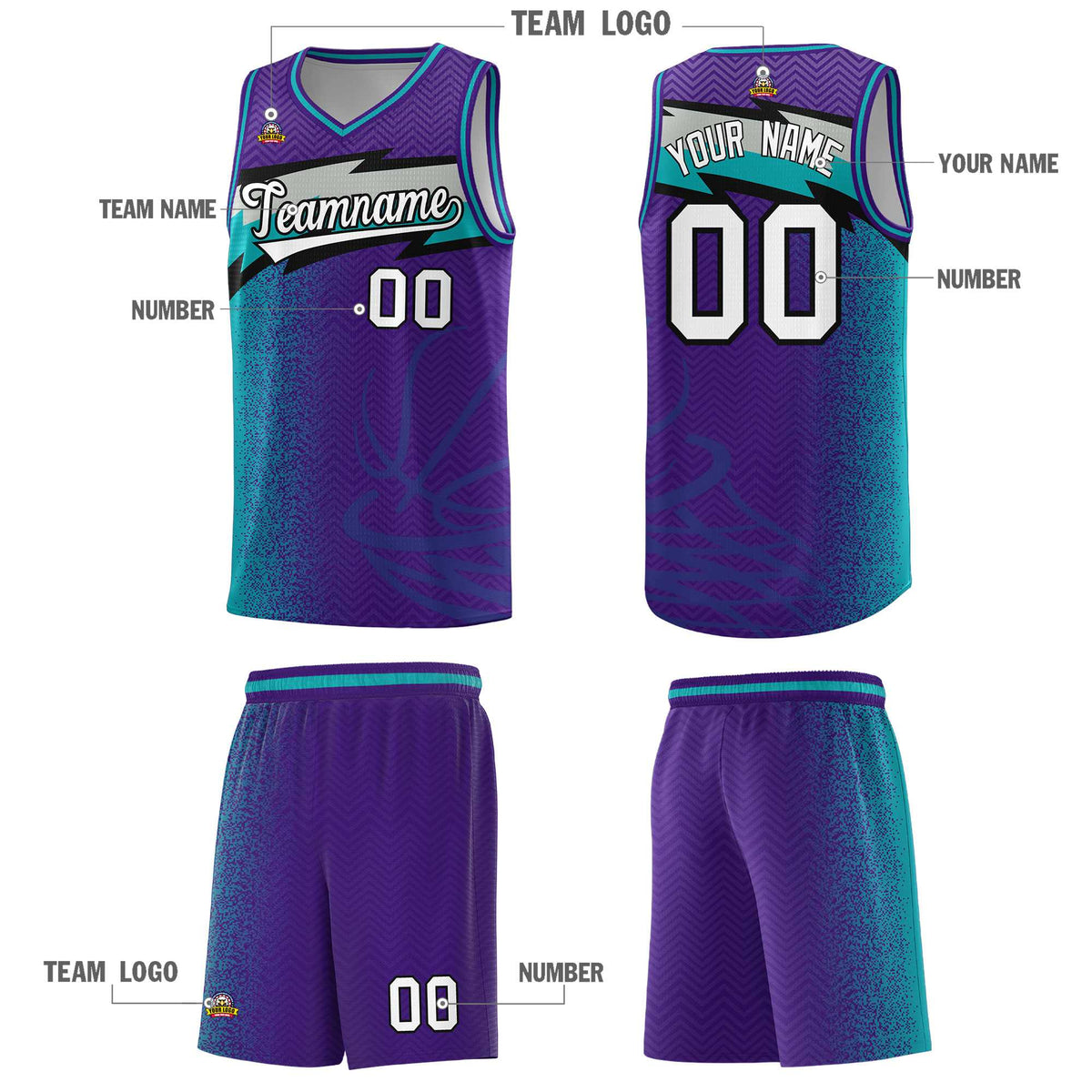 Custom Purple Dot Scatter Graffiti Pattern Sports Uniform Basketball Jersey|KXKSHOP