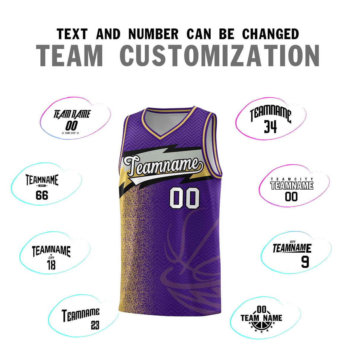 Custom Purple Dot Scatter Graffiti Pattern Sports Uniform Basketball Jersey|KXKSHOP