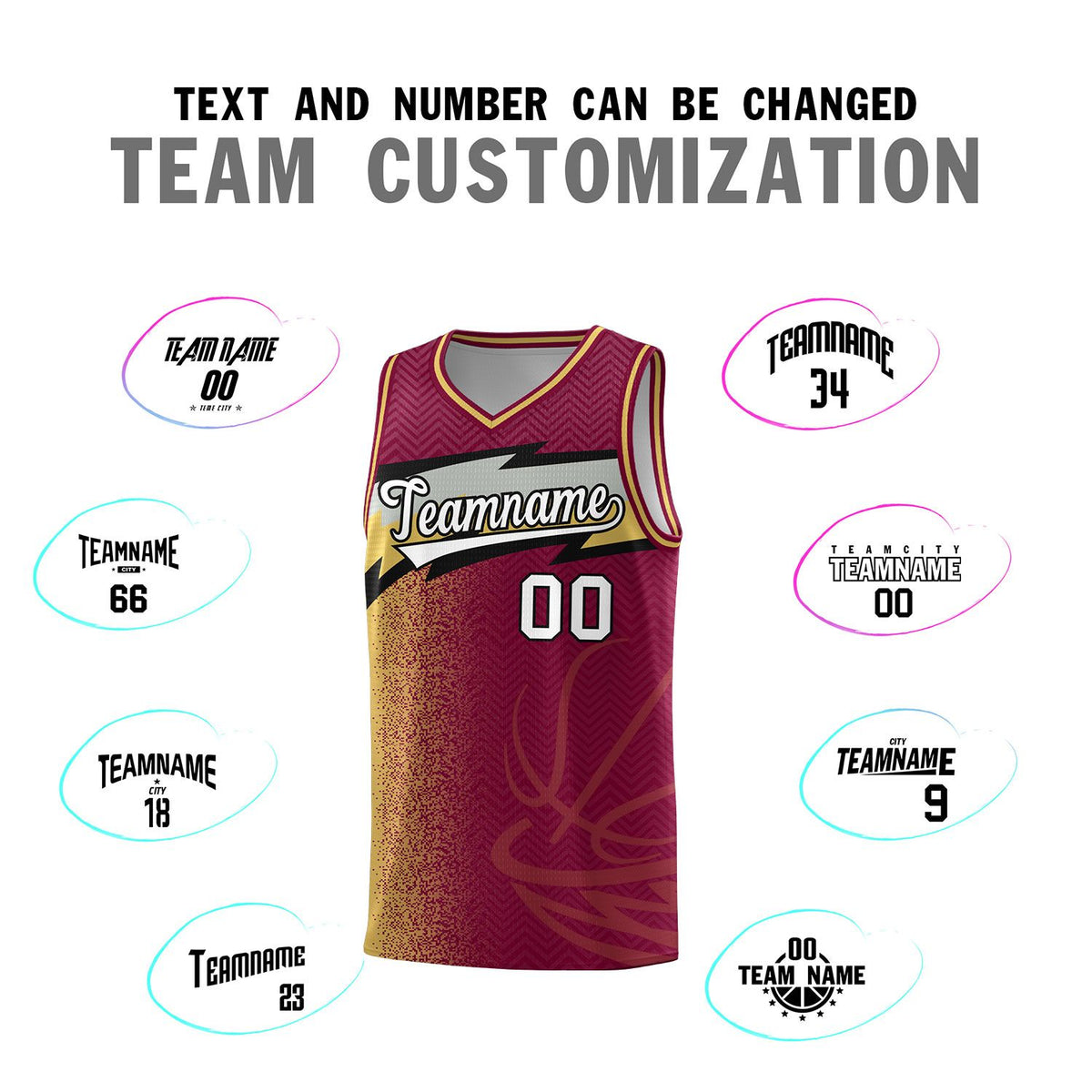 Custom Crimson Dot Scatter Graffiti Pattern Sports Uniform Basketball Jersey|KXKSHOP