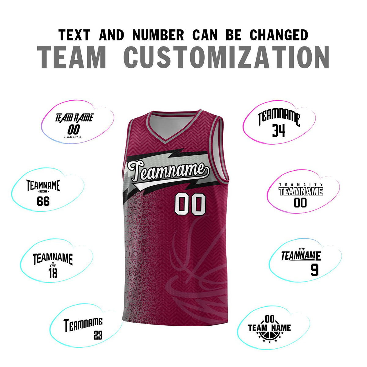 Custom Crimson Dot Scatter Graffiti Pattern Sports Uniform Basketball Jersey|KXKSHOP
