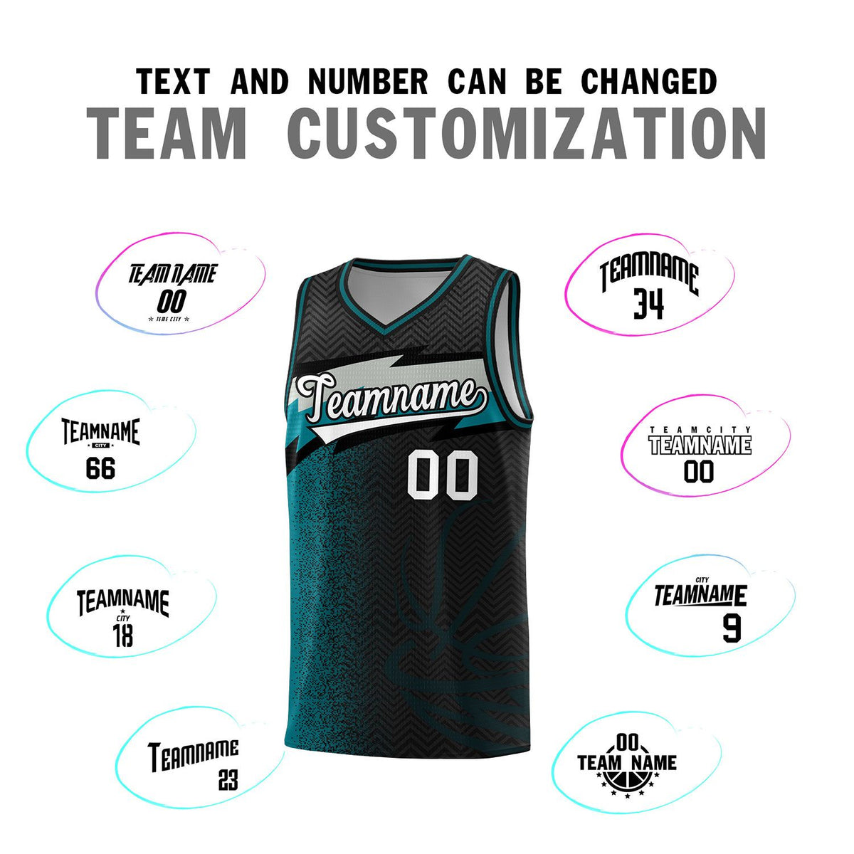 Custom Black Dot Scatter Graffiti Pattern Sports Uniform Basketball Jersey|KXKSHOP