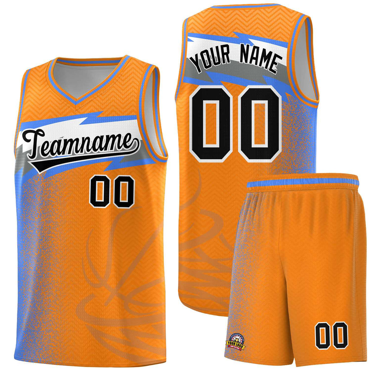 Custom Broncos Orange Dot Scatter Graffiti Pattern Sports Uniform Basketball Jersey|KXKSHOP