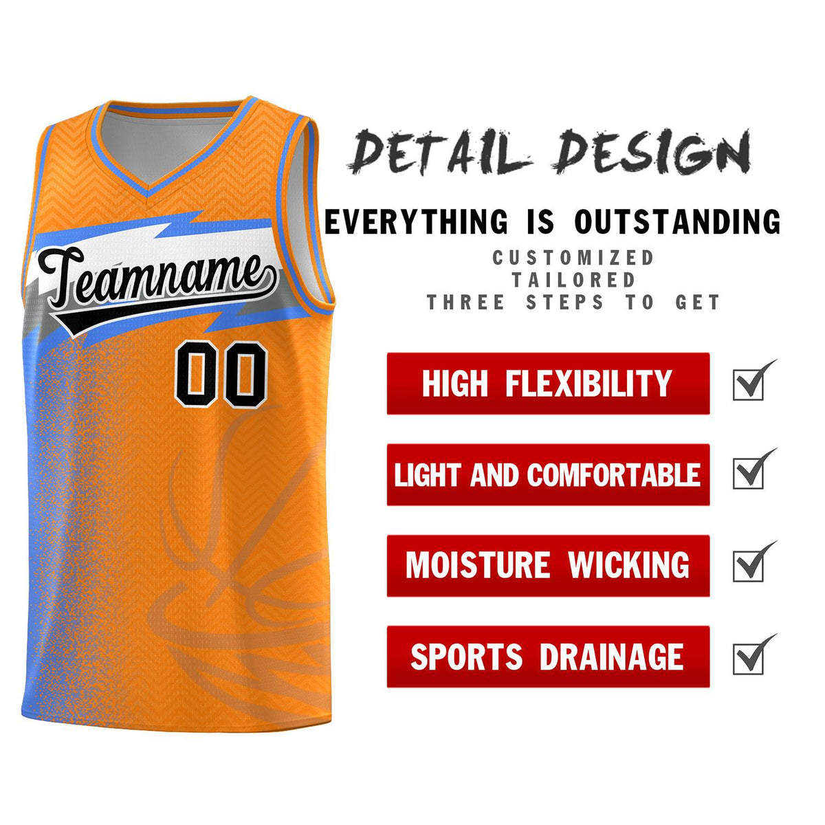 Custom Broncos Orange Dot Scatter Graffiti Pattern Sports Uniform Basketball Jersey|KXKSHOP