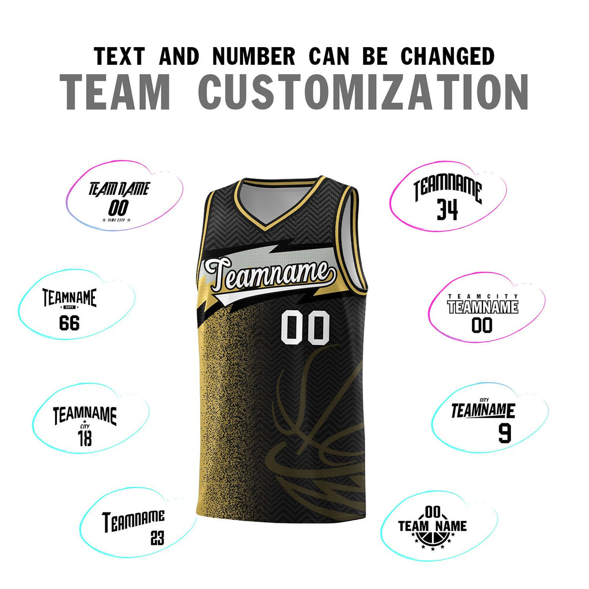 Custom Black Dot Scatter Graffiti Pattern Sports Uniform Basketball Jersey|KXKSHOP