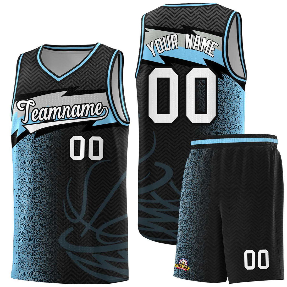 Custom Black Dot Scatter Graffiti Pattern Sports Uniform Basketball Jersey|KXKSHOP