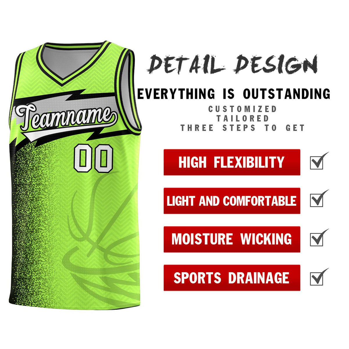 Custom Neon Green Dot Scatter Graffiti Pattern Sports Uniform Basketball Jersey|KXKSHOP