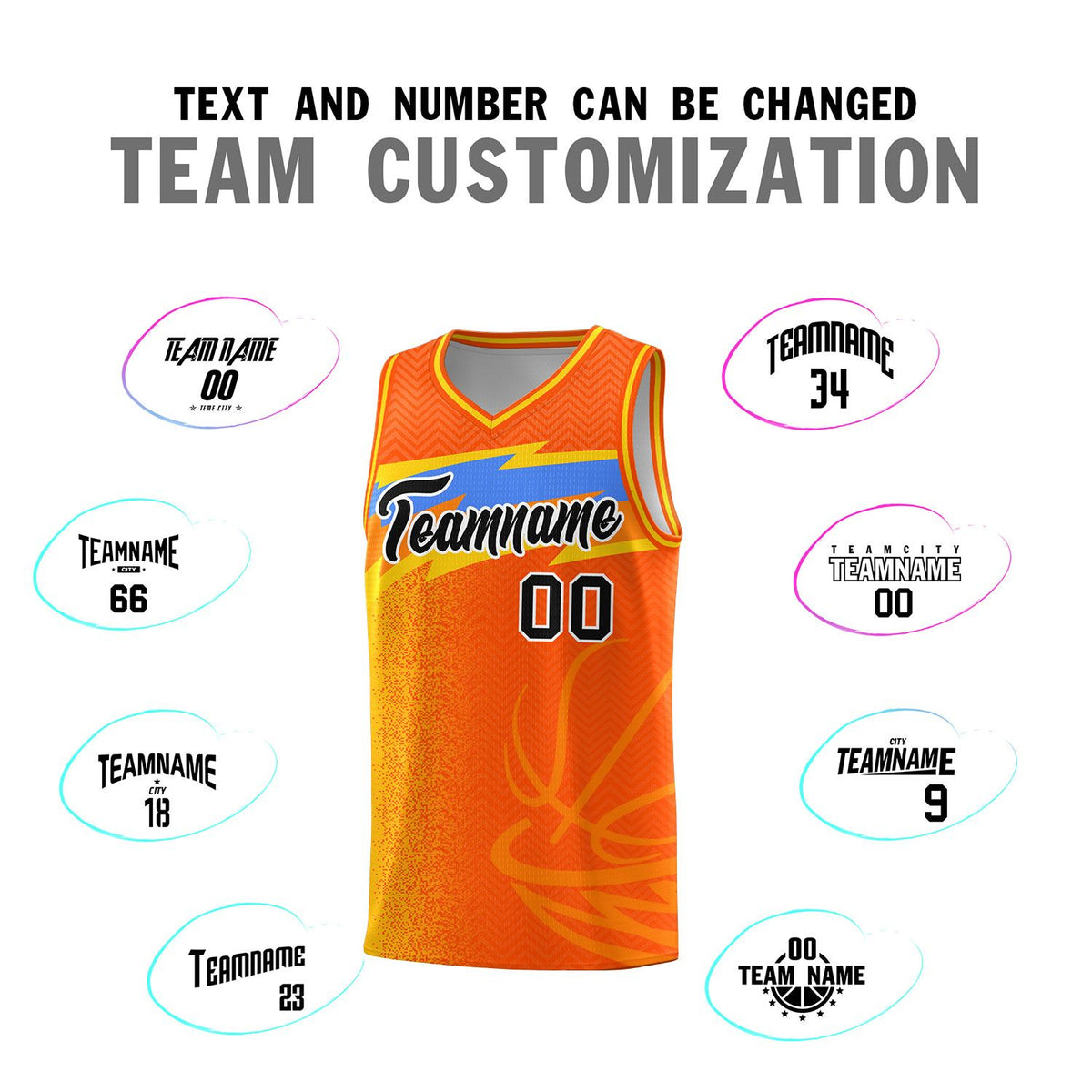 Custom Orange Dot Scatter Graffiti Pattern Sports Uniform Basketball Jersey|KXKSHOP