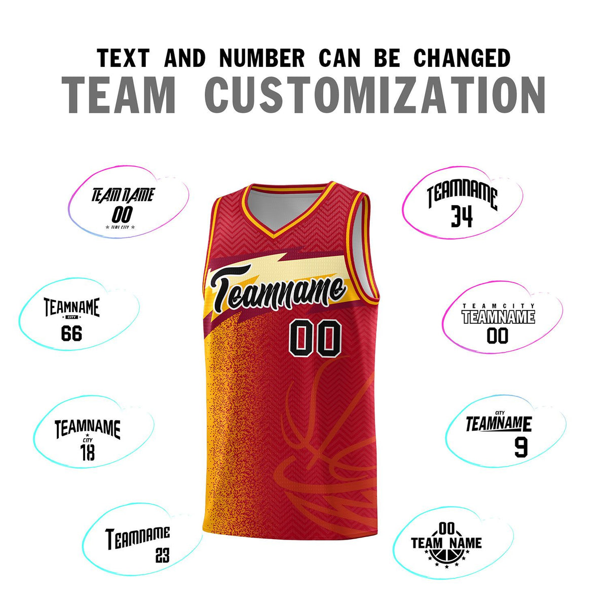 Custom Red Dot Scatter Graffiti Pattern Sports Uniform Basketball Jersey|KXKSHOP