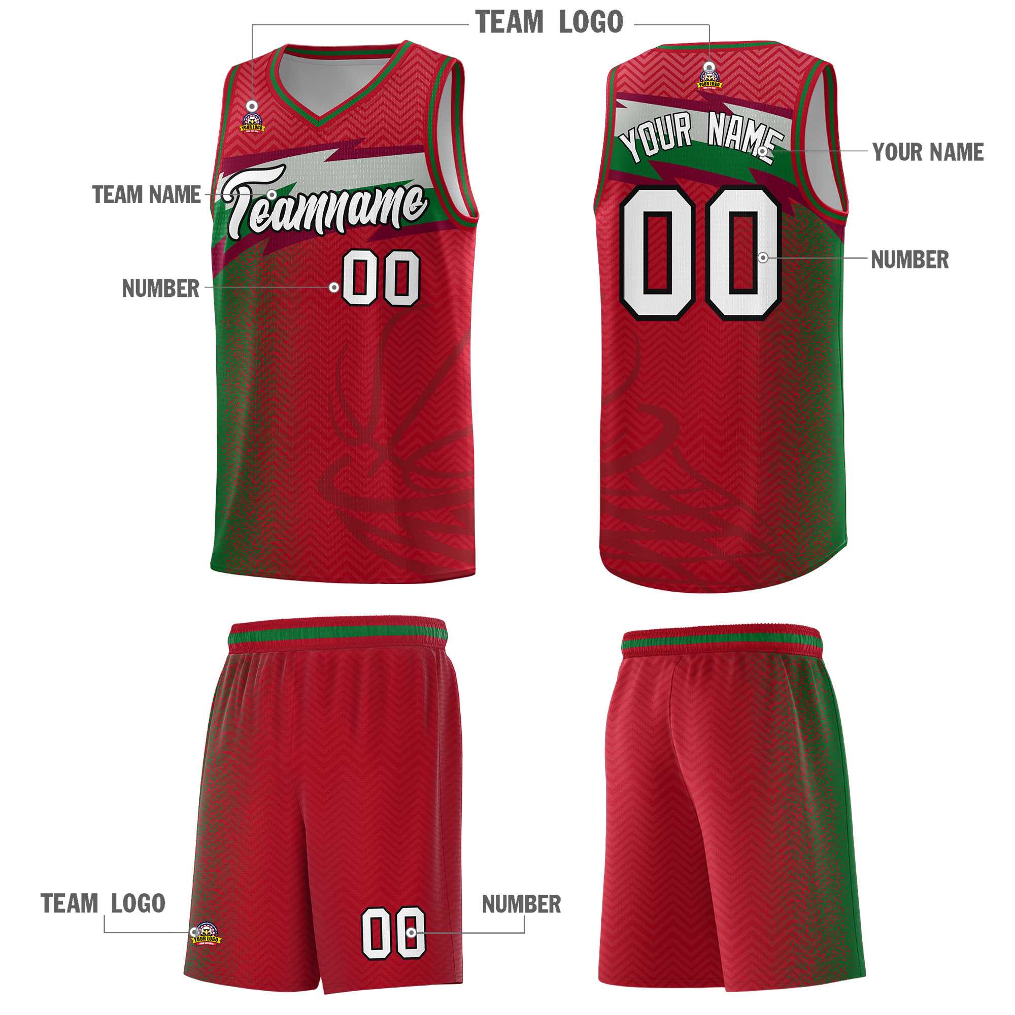 Custom Red Dot Scatter Graffiti Pattern Sports Uniform Basketball Jersey|KXKSHOP