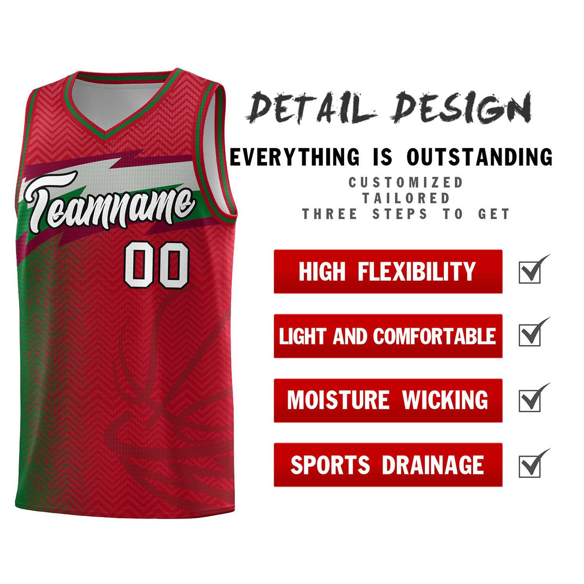 Custom Red Dot Scatter Graffiti Pattern Sports Uniform Basketball Jersey|KXKSHOP
