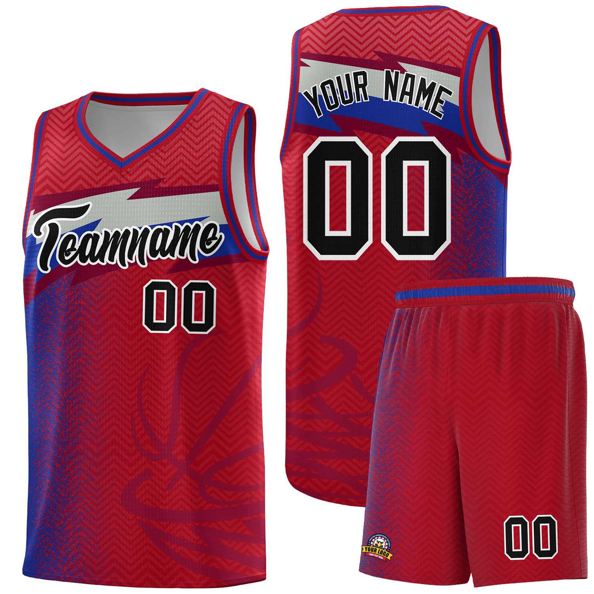 Custom Red Dot Scatter Graffiti Pattern Sports Uniform Basketball Jersey|KXKSHOP