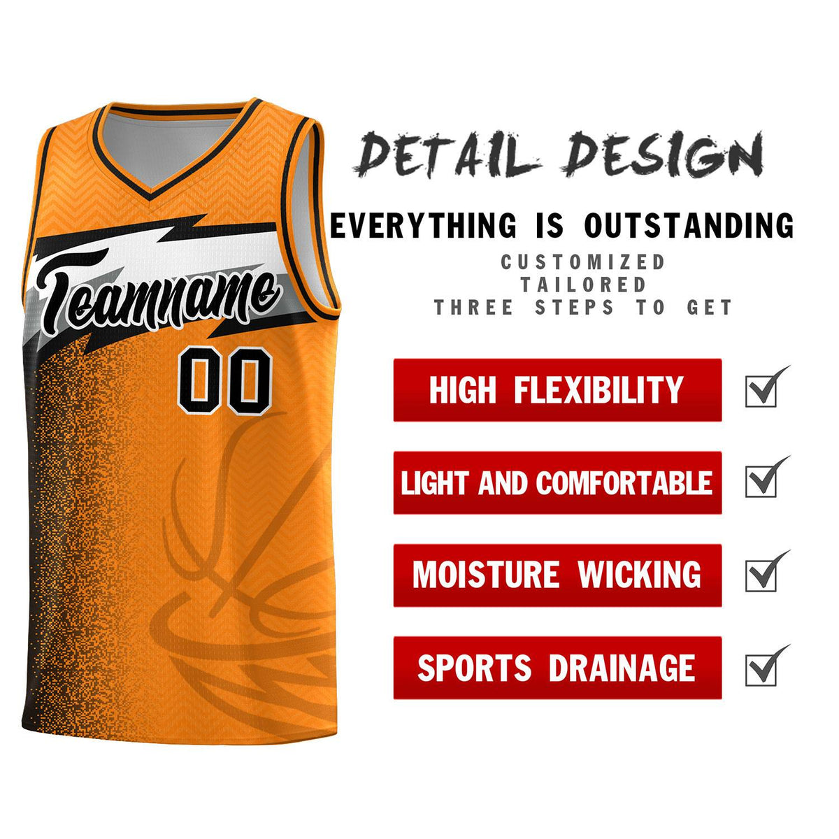 Custom Broncos Orange Dot Scatter Graffiti Pattern Sports Uniform Basketball Jersey|KXKSHOP