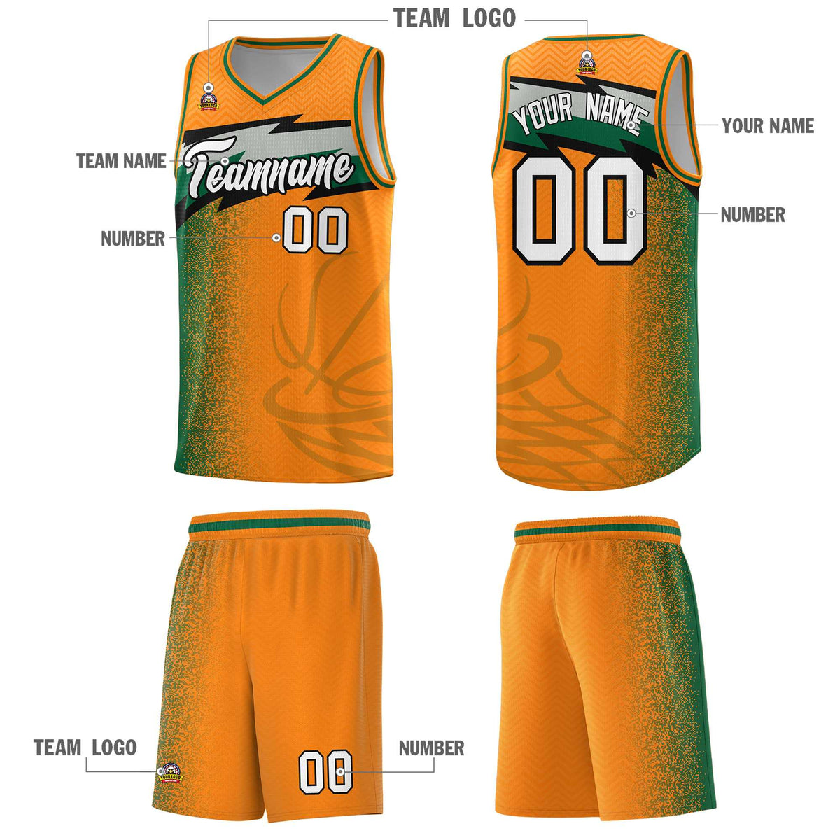 Custom Broncos Orange Dot Scatter Graffiti Pattern Sports Uniform Basketball Jersey|KXKSHOP