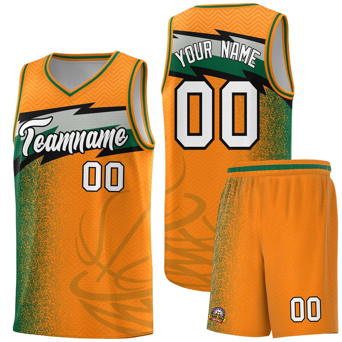 Custom Broncos Orange Dot Scatter Graffiti Pattern Sports Uniform Basketball Jersey|KXKSHOP