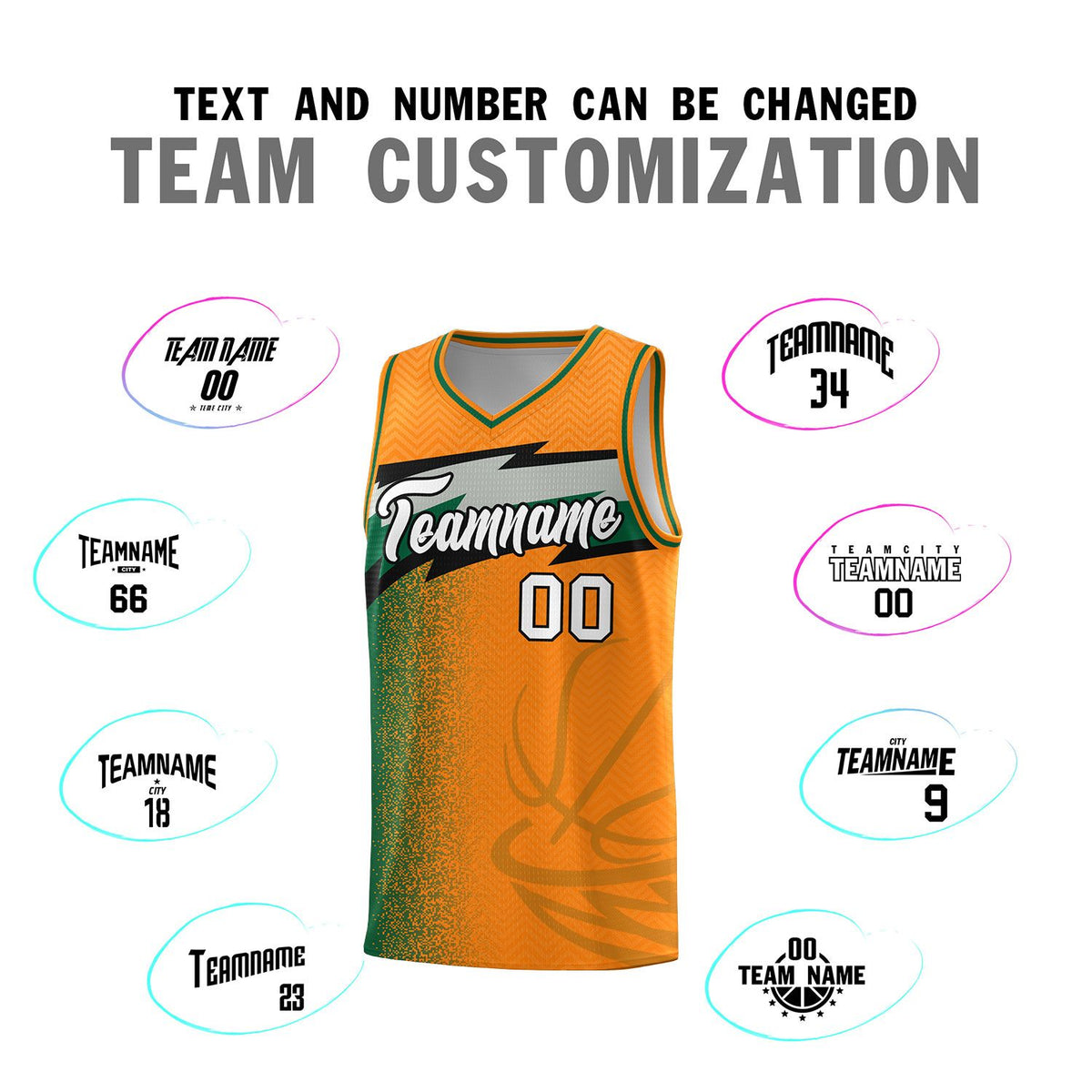 Custom Broncos Orange Dot Scatter Graffiti Pattern Sports Uniform Basketball Jersey|KXKSHOP
