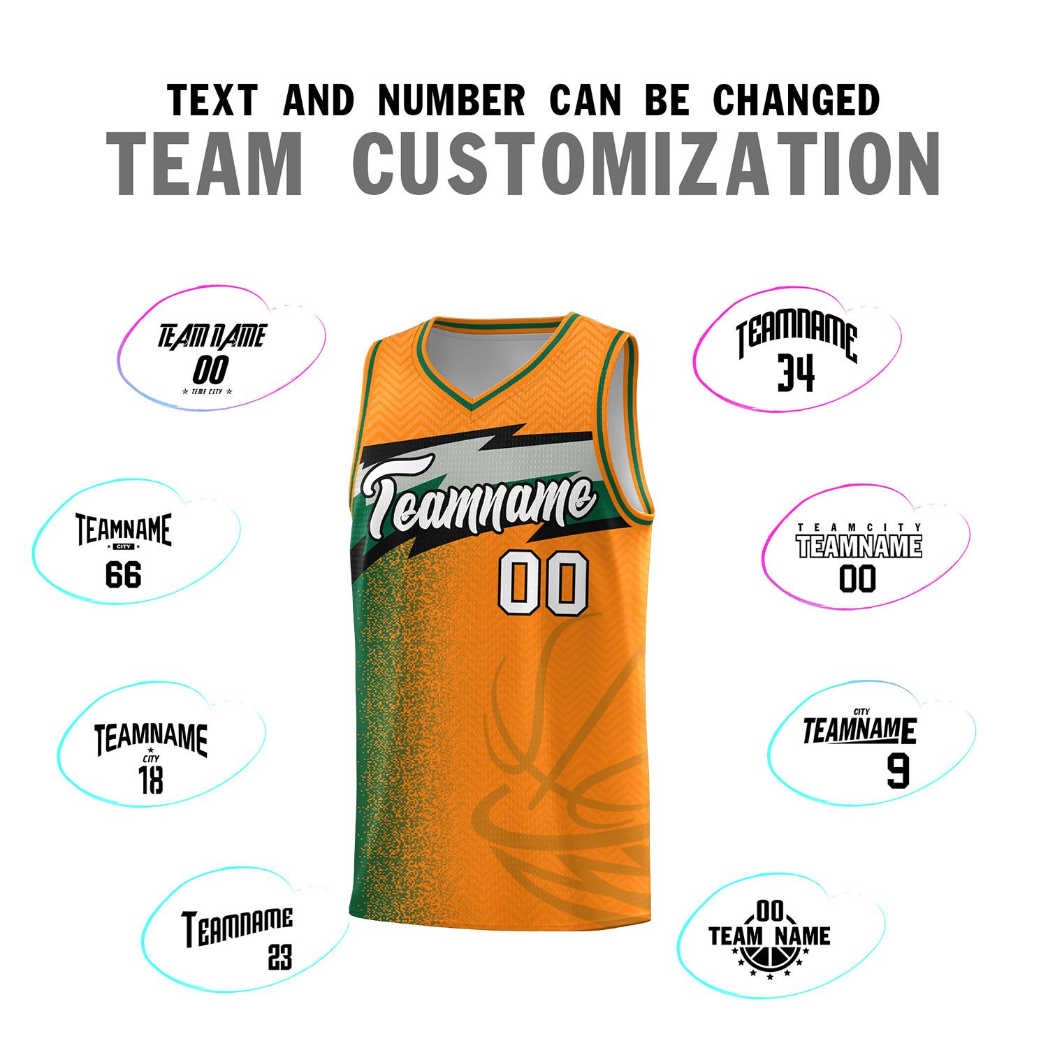 Custom Broncos Orange Dot Scatter Graffiti Pattern Sports Uniform Basketball Jersey|KXKSHOP