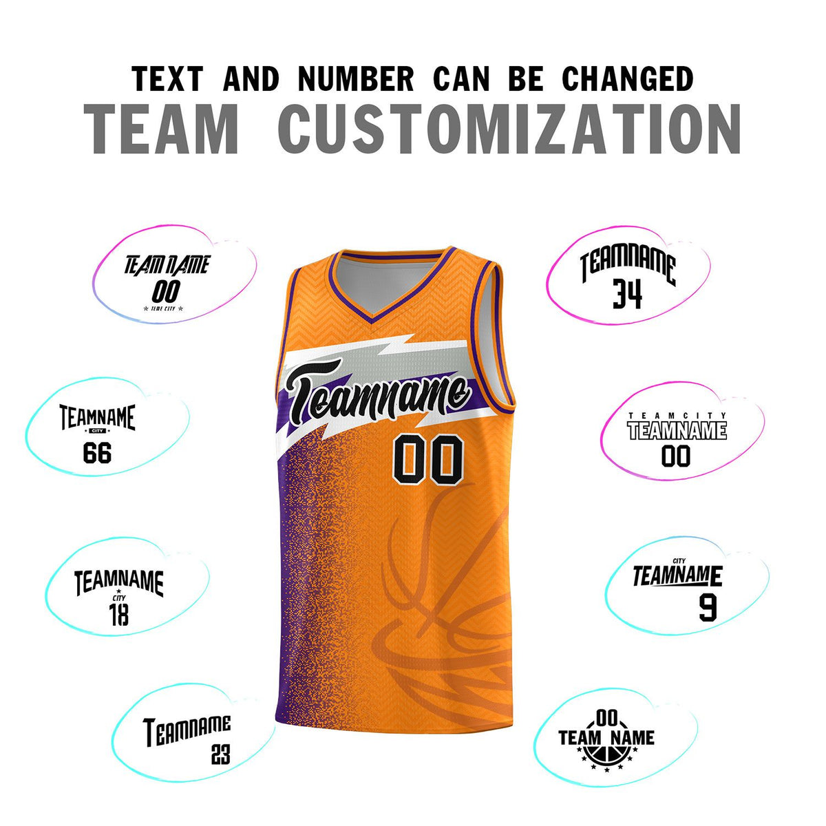 Custom Broncos Orange Dot Scatter Graffiti Pattern Sports Uniform Basketball Jersey|KXKSHOP
