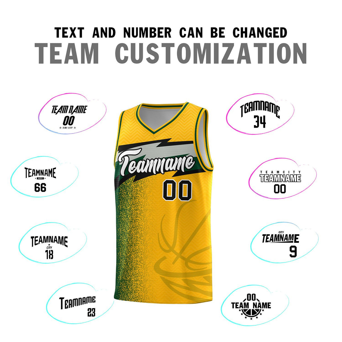 Custom Gold Dot Scatter Graffiti Pattern Sports Uniform Basketball Jersey|KXKSHOP